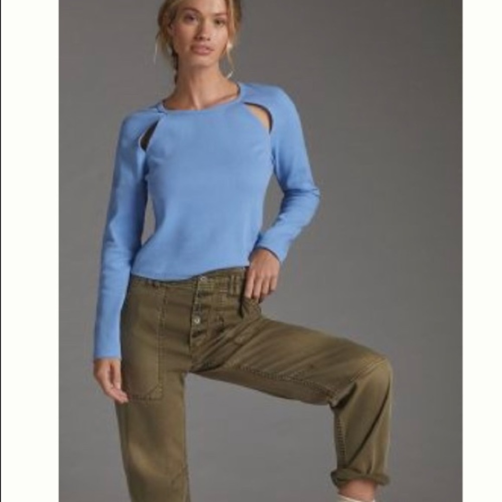 Maeve ribbed cut-out top size large